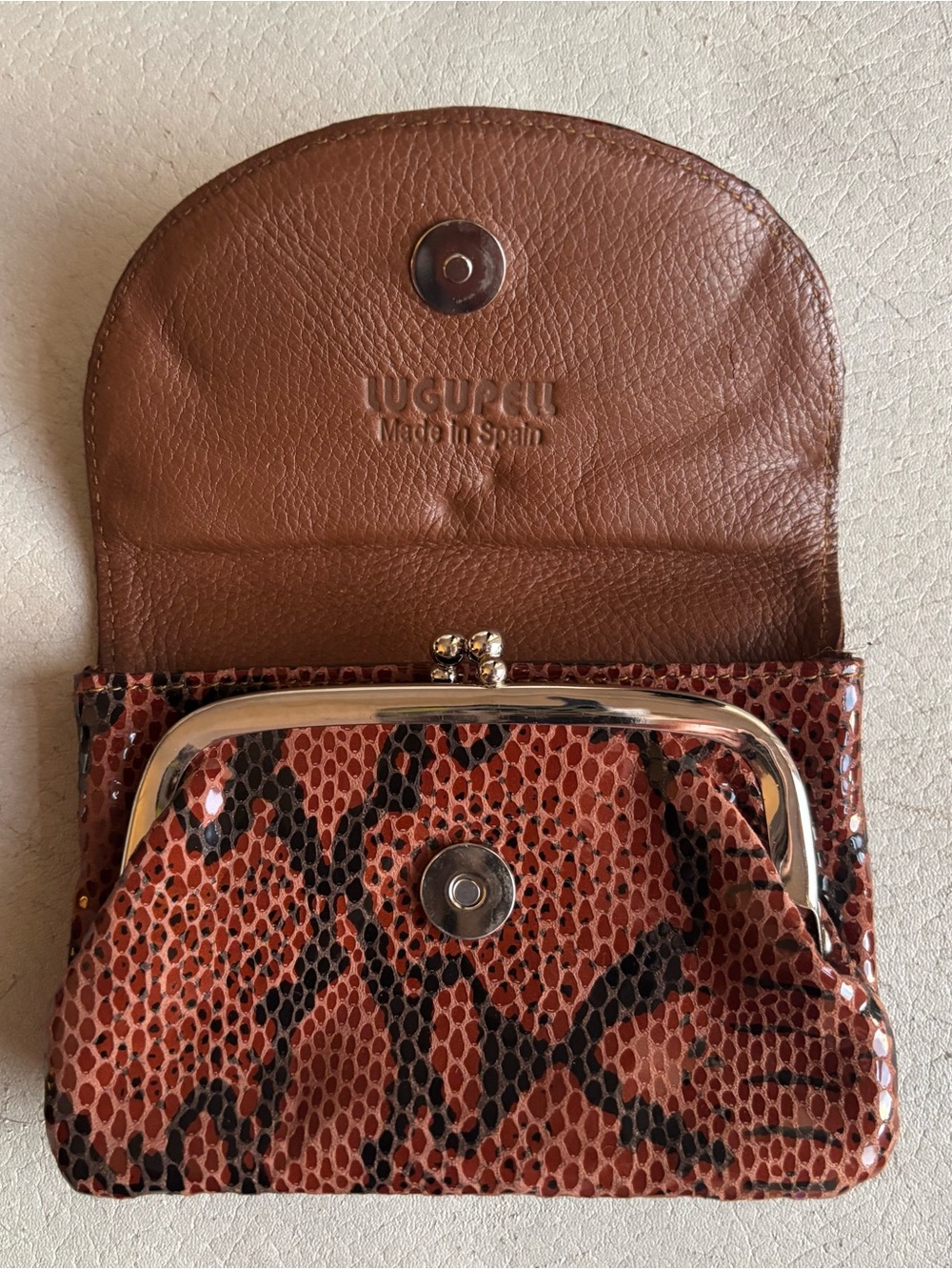 Lugupell- Brown Snakeskin wallet- Spain - Picture 3 of 3